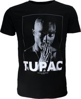 2PAC Tupac Praying T-Shirt Zwart - Merchandise Officielle