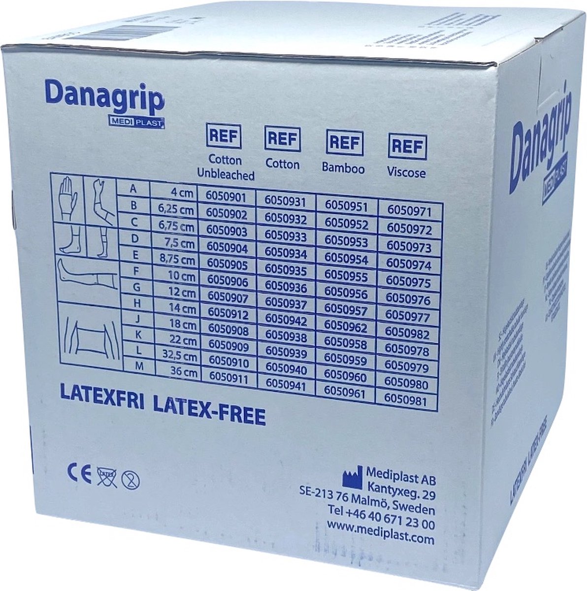 Pansement tubulaire compressif Danagrip pour jambes 7,5 cm x 10 m