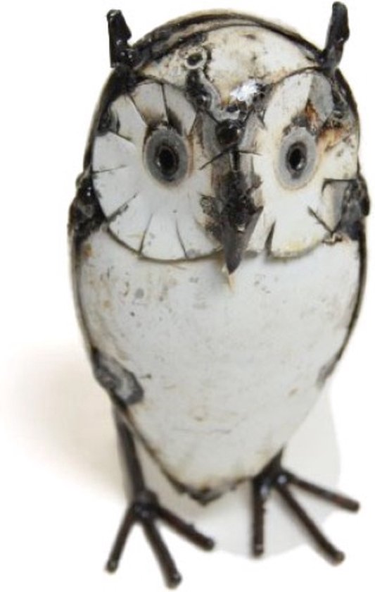 Hibou en métal Floz Design - figurine de hibou en fer - cadeau du commerce équitable pour les amoureux des oiseaux