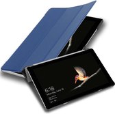 Cadorabo Tablet Hoesje geschikt voor Microsoft Surface GO in JERSEY DONKER BLAUW - Ultra dun beschermend geval ZONDER automatische Wake Up en Stand functie Book Case Cover Etui