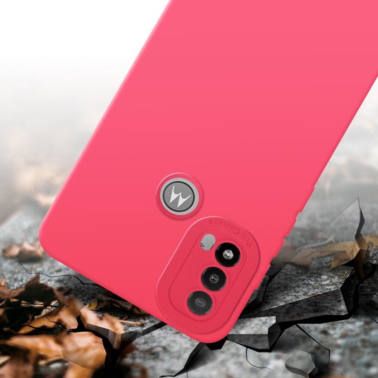 Coque Cadorabo pour Motorola MOTO E20 en ROUGE FLUIDE - Coque de protection en silicone TPU souple