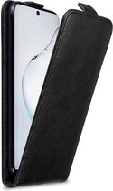 Cadorabo Hoesje geschikt voor Samsung Galaxy NOTE 10 in ZWARTE NACHT - Beschermhoes in flip design Case Cover met magnetische sluiting