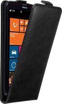 Cadorabo Hoesje geschikt voor Nokia Lumia 1320 in ZWARTE NACHT - Beschermhoes in flip design Case Cover met magnetische sluiting