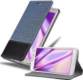 Cadorabo Hoesje voor Samsung Galaxy NOTE 3 in DONKERBLAUW ZWART - Beschermhoes met magnetische sluiting, standfunctie en kaartvakje Book Case Cover Etui