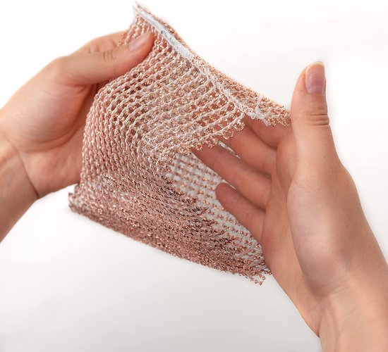 Sonty Lot De 5 Chiffons En Cuivre Écologiques – Nettoyage Sans Produits Chimiques, Anti-Rayures Et Antibactérien 15x15 Cm