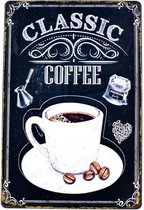Wandbord Drinken Cafe - Classic Coffee