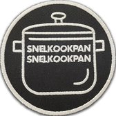 Snelkookpan - Opstrijk Embleem / Patch - Carnaval - Carnavals Emblemen