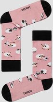 Grappige Sokken Roze met Schaapjes in Bio katoen maat 36-40 - Roze sokken - Schaapjes - Zacht - Trendy geschenk - Trendy Cadeau - Verjaardag - Geschenk - Kerst