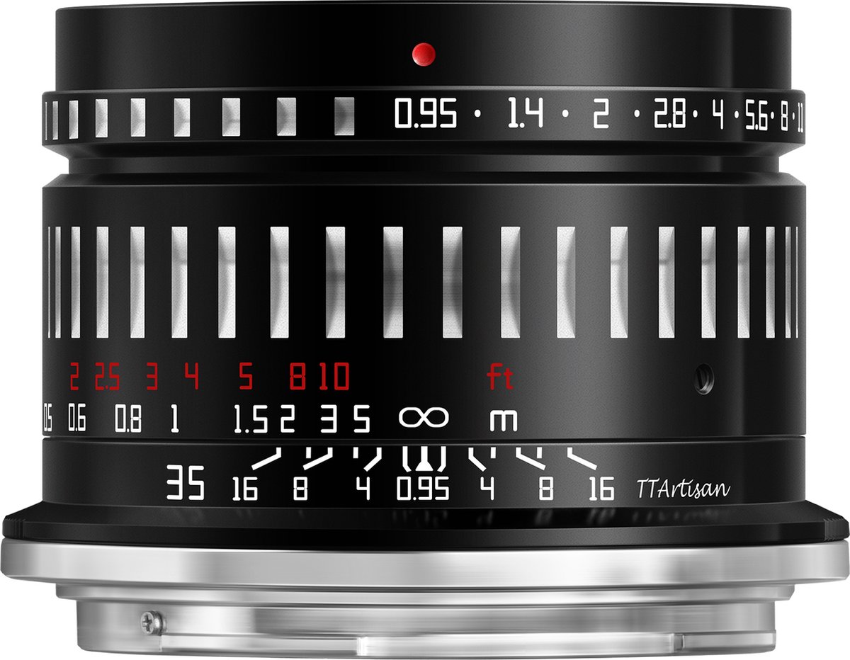 TT Artisan - Cameralens - APS-C 35mm F/0.95 voor Nikon Z-vatting, zwart-zilver