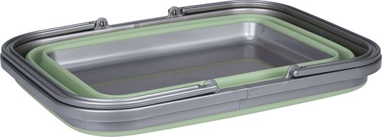 Abbey Camp Afwasteil Opvouwbaar - 16 Liter - Groen/Grijs van Merkloos — afbeelding 3