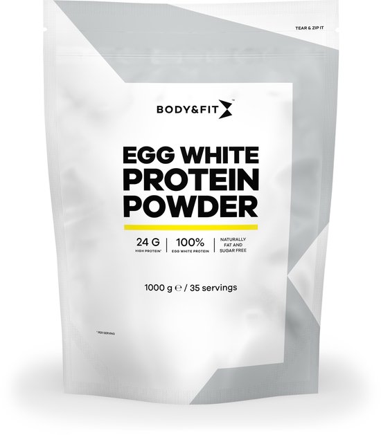 Body & Fit Egg White Protein Powder - Proteine Poeder / Eiwitshake - Puur  ei-eiwit -... | bol.com