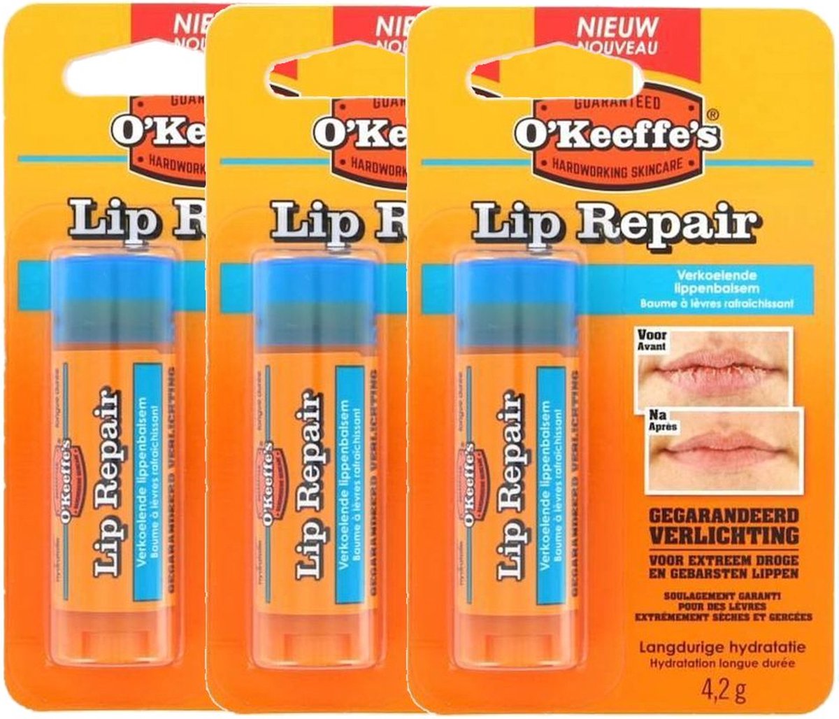 O'KEEFFE'S - Lip Repair - Verkoelend - 3 Pak