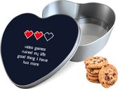 Boîte à biscuits Gamers Life Heart - Boîte de rangement 14x15x5 cm