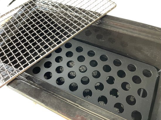 WOLFF BBQ |Shichirin grill |Keramische tafel barbecue |Rechthoek model met 2x lucht inlaad |Buitenhuis gebruik van Wolff BBQ — afbeelding 5