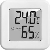 WiseGoods Hygromètre de Luxe intérieur - Thermomètre et humidimètre - Habitat - Compteur de température - Batterie incluse - Wit 1 pièce