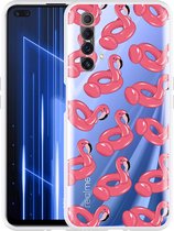 Realme X50 Hoesje Inflatable Flamingos - Designed by Cazy