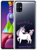 Hoesje Geschikt voor Samsung Galaxy M51 Born to be a Unicorn
