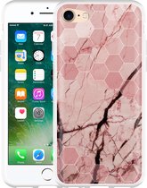 iPhone 7 Hoesje Pink Marble - Designed by Cazy