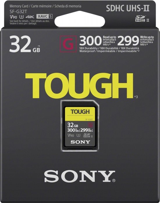 Sony Tough Professional SDHC 32 GB - CL10 UHS-II R300 W299