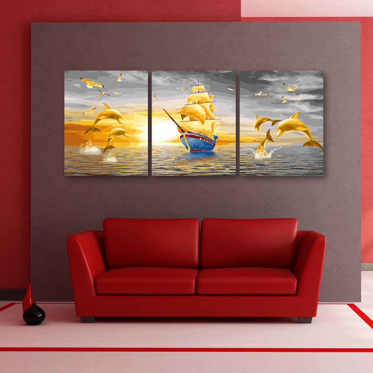 Schilderen Op Nummer Volwassenen DIY Paint By Number Compleet Hobby Pakket op Frame met Vernis - ®Arty Bee - Golden Pearl - 3x40x50cm — afbeelding 3