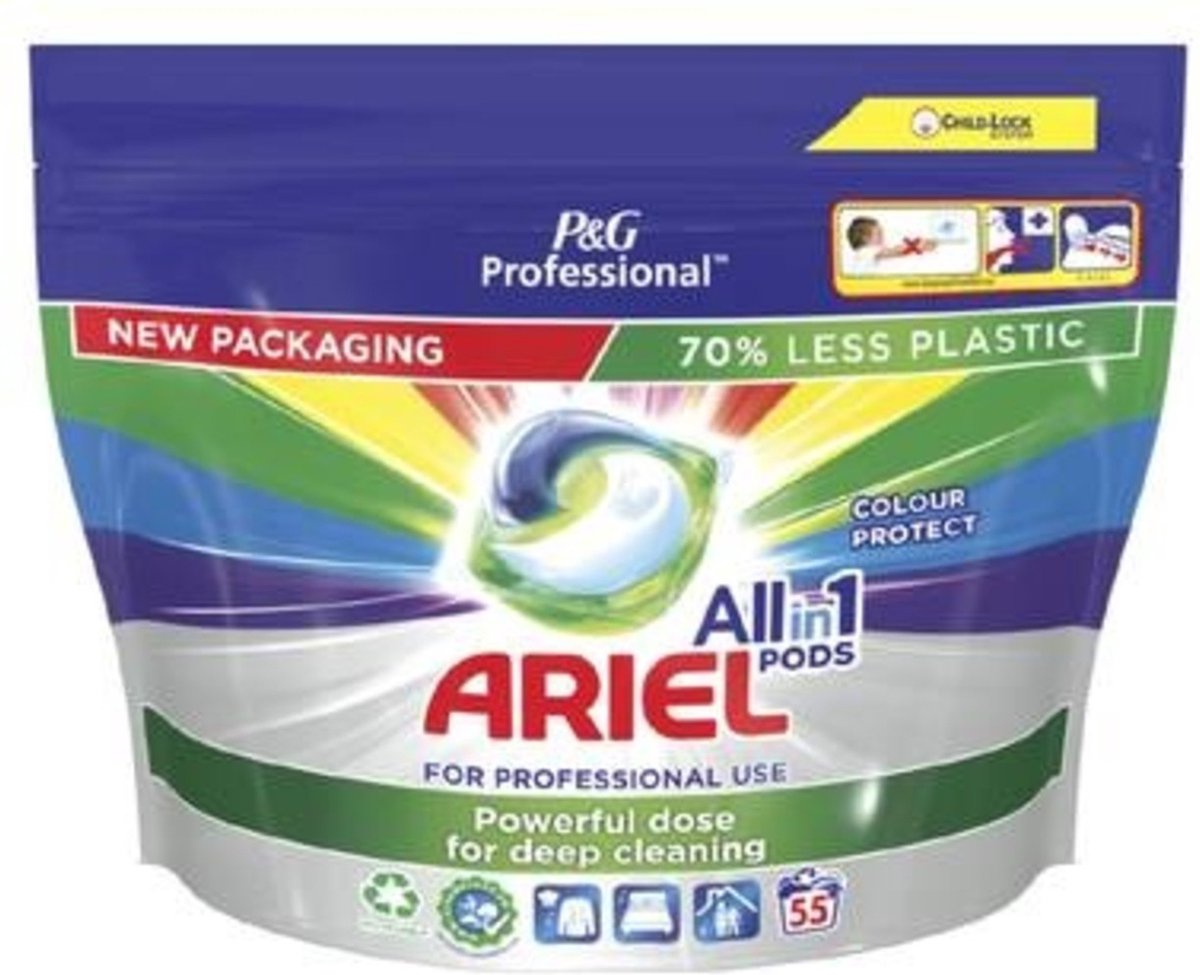 Goedkoopste Ariel All-in-1 Professional Color pods - 55 stuks