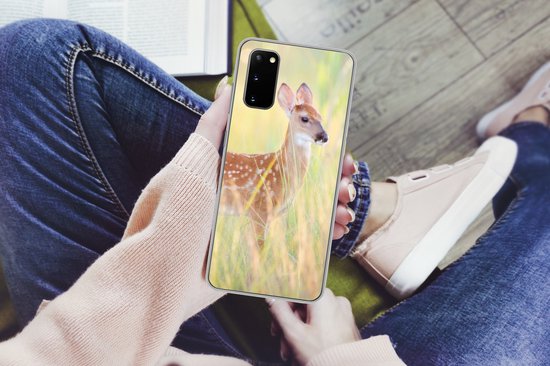 Coque Samsung Galaxy S20 - Cerf - Herbe - Vert - Siliconen