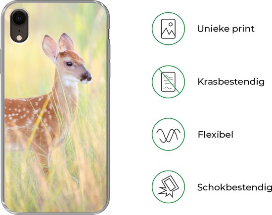 Coque iPhone XR - Cerf - Herbe - Vert - Siliconen