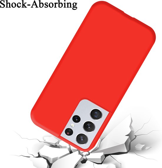 Coque Cadorabo pour Samsung Galaxy S21 ULTRA en ROUGE LIQUIDE - Coque de protection en silicone TPU souple