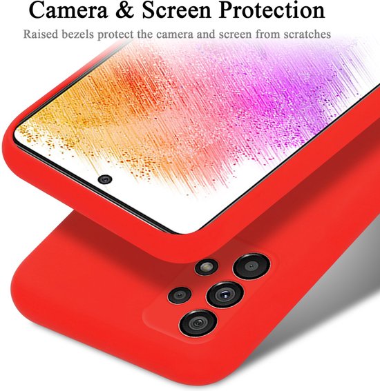 Cadorabo Case adapté pour Samsung Galaxy A73 5G en LIQUID RED - Housse de protection en silicone TPU flexible Case Cover