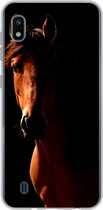 Geschikt voor Samsung Galaxy A10 hoesje - Paard - Licht - Portret - Siliconen Telefoonhoesje