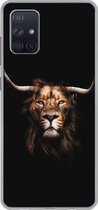 Coque Samsung Galaxy A51 - Lion - Corne - Zwart - Siliconen
