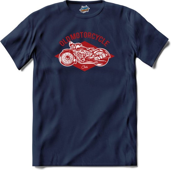 Old Motor Cycle | Motor rijden - Hobby - Vintage - T-Shirt - Unisex - Navy Blue