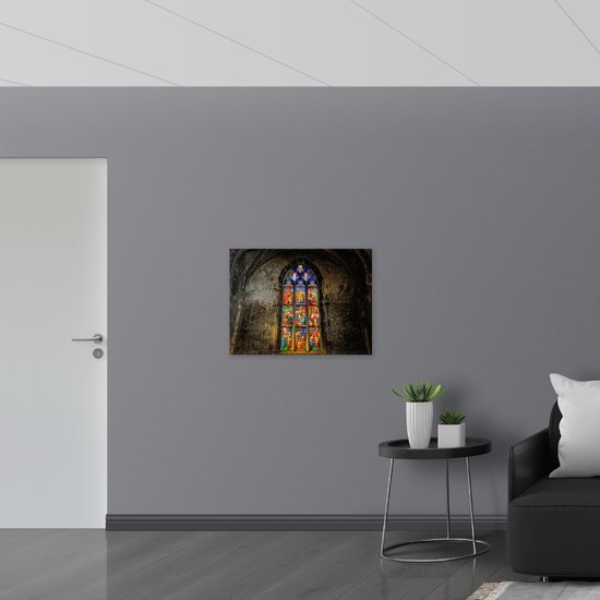 WallClassics - Verre Acrylique - Glas de l'Église Notre-Dame - 80x60 cm Photo sur Verre Acrylique (Décoration murale sur Acrylique)