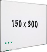 Whiteboard geëmailleerd staal - Wit - Magnetisch - 150x300cm