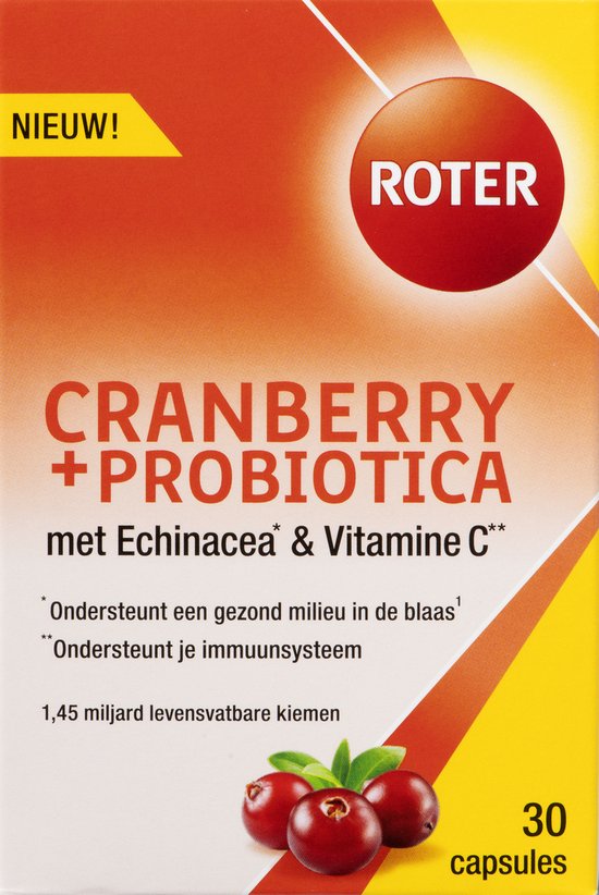 Roter Cranberry + Probiotica - Supplement- 30 capsules