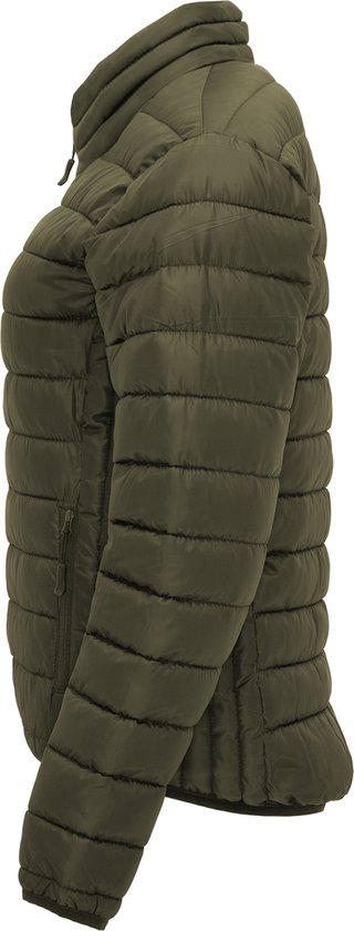 Veste matelassée pour femme avec garnissage en duvet polyester Army Green modèle Finlande marque Roly taille L