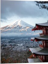 WallClassics - Acrylglas - Hoogste Berg van Japan - Fuji - 60x80 cm Foto op Acrylglas (Met Ophangsysteem)