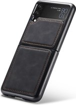 Hoesje geschikt voor Samsung Galaxy Z Flip 4 - Book Case Leer Slimline Zwart