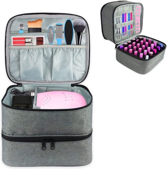 feit Vorige Simuleren Nagelstyliste nagellak koffer organizer – nagelkoffer opberger tas voor uv  lamp... | bol.com