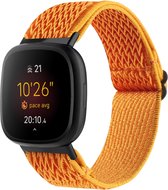 Nylon bandje - geschikt voor Fitbit Versa 4 / Sense 2 - oranje