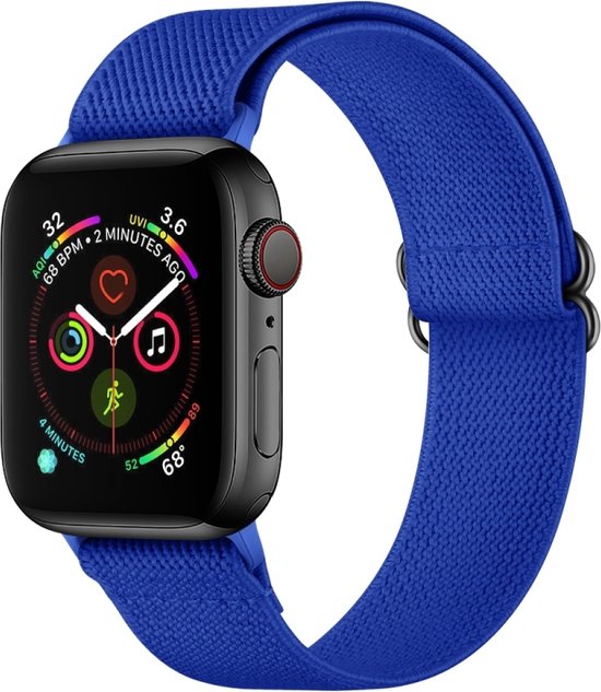 Bracelet Apple Watch nylon tissé réglable (bleu