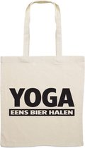 Yoga Eens Bier Halen | Pils | Drank | canvas | canvastas | Tas | Bedrukt