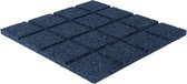 Terrastegel rubber 50 x 50 x 2.5 cm zwart