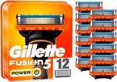 Gillette Fusion5 Power - Navulmesjes - Voor Mannen - 12 Navulmesjes