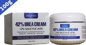 Issuwen Urea Voetencreme - Effectief tegen (extreem) droge voeten - Bevat 42% Urea - Met 2% Salicylzuur - 100% Natuurlijke ingrediënten - 100g