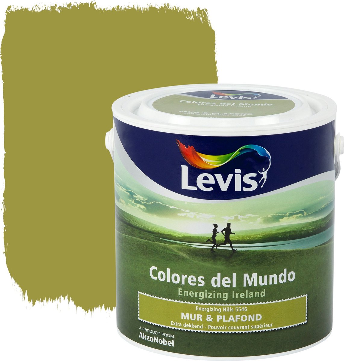 Levis Colores del Mundo Muur- & Plafondverf - Energizing Hills - Mat - 2,5 liter - Levis