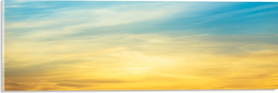 Acrylglas - Oranje Lucht van Zonsondergang - 60x20 cm Foto op Acrylglas (Wanddecoratie op Acrylaat)