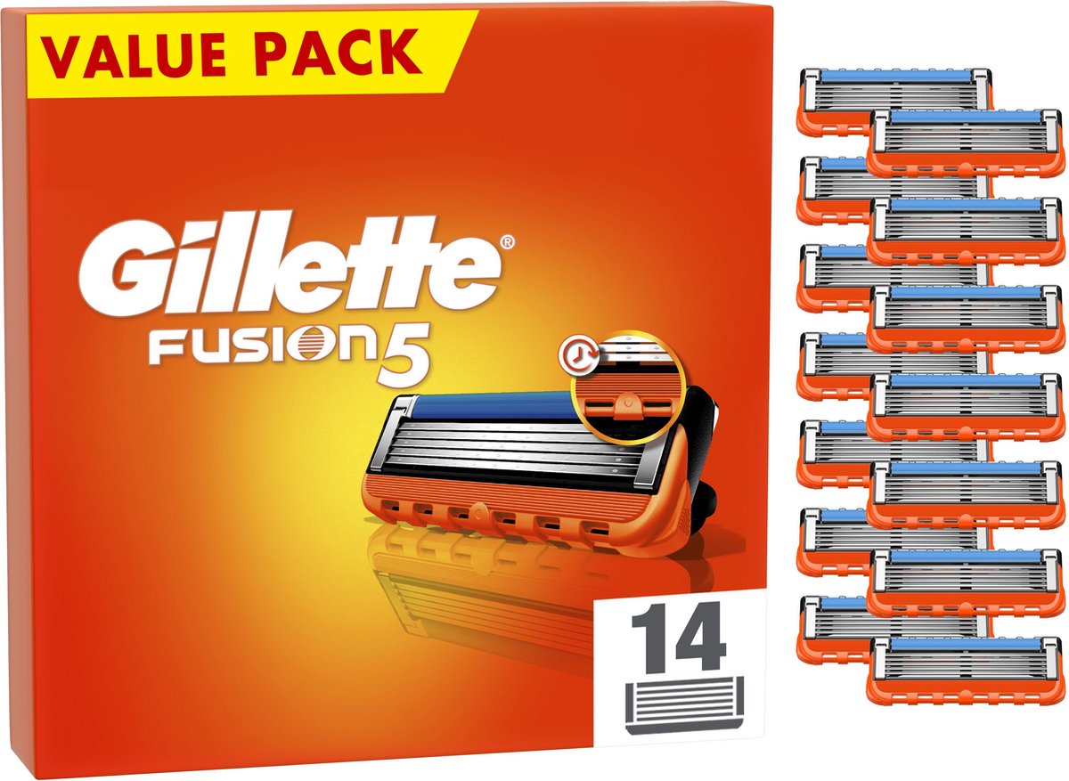 Gillette Fusion5 - Navulmesjes - Voor Mannen - 14 Navulmesjes - Gillette