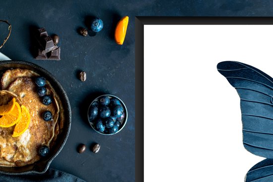 KitchenYeah® Inductie beschermer 80.2x52.2 cm - Vlinder - Dieren - Blauw - Kookplaataccessoires - Afdekplaat voor kookplaat - Inductiebeschermer - Inductiemat - Inductieplaat mat