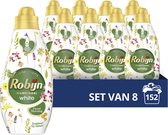 Détergent liquide du matin Robijn Klein & Powerful Wit Floral - 8 x 19 lavages - Paquet économique
